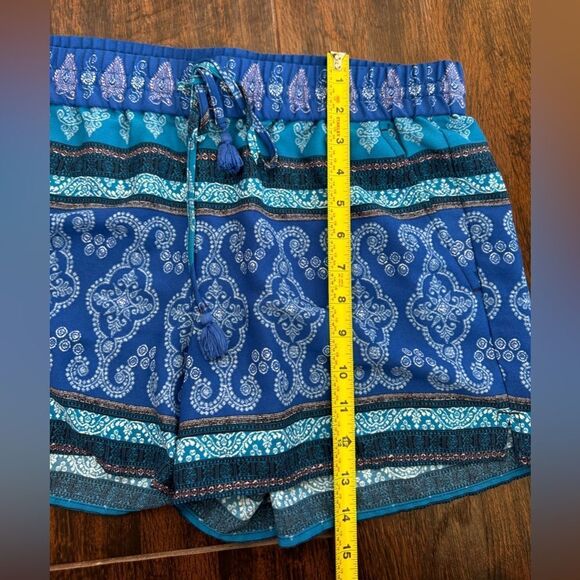 LOFT Blue Athletic Shorts Quick-Dry Geometric Patterns - Picture 11 of 11